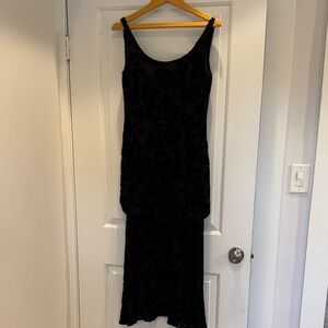 Carmen Marc Valvo Black Midi Dress